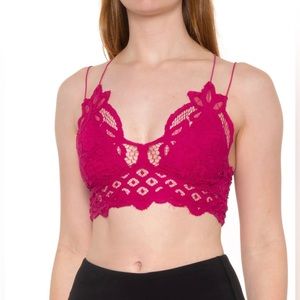 Free People Adella Bralette in rose hypnotic